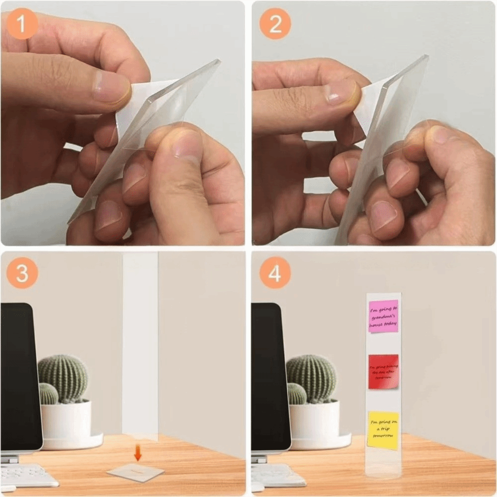 Sticky Memo Holder - Tablero de notas acrílico, soporte desmontable