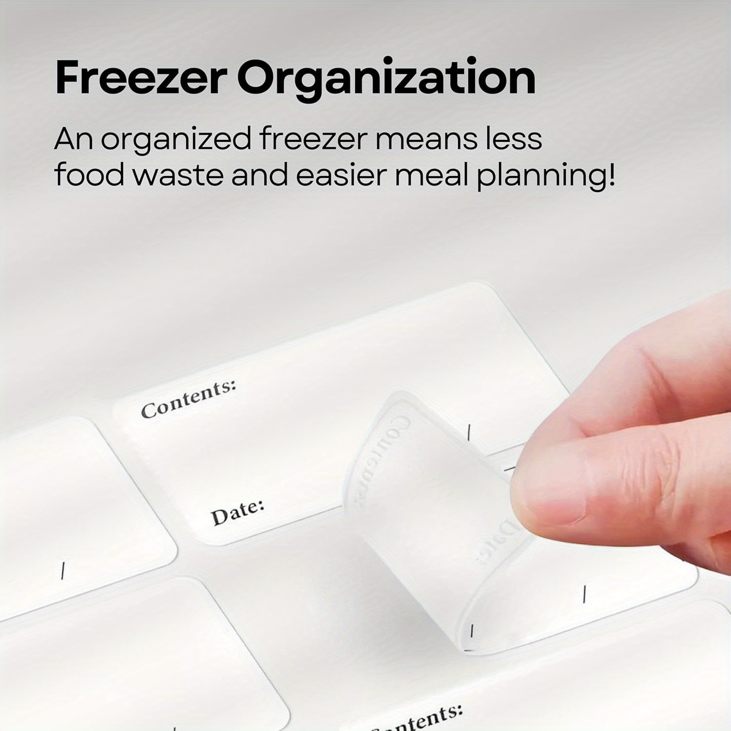 Sticky Memo Holder - 100 Etiquetas Impermeables Removibles para Congelador