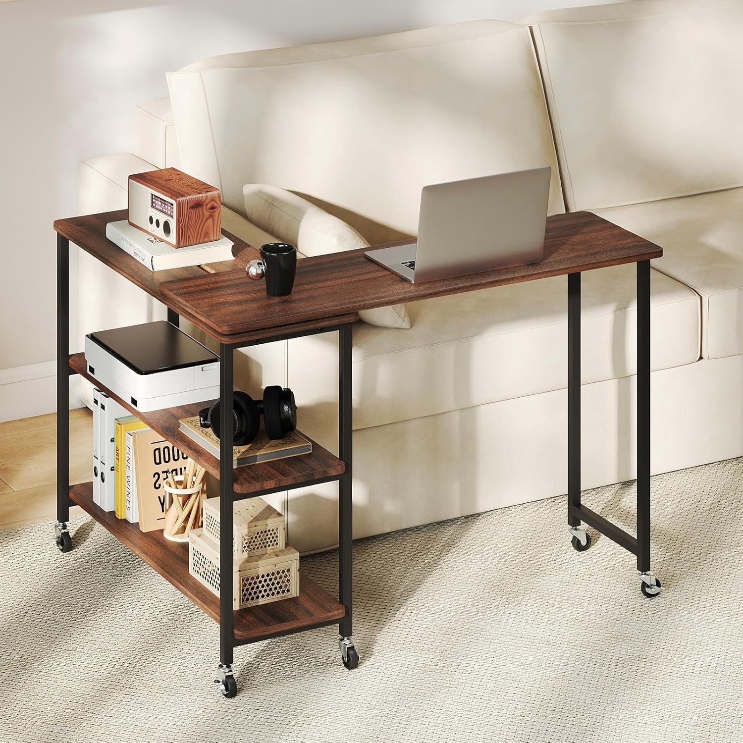 Desk Setup Laptop - 360 ° Mesa Auxiliar Giratoria con
