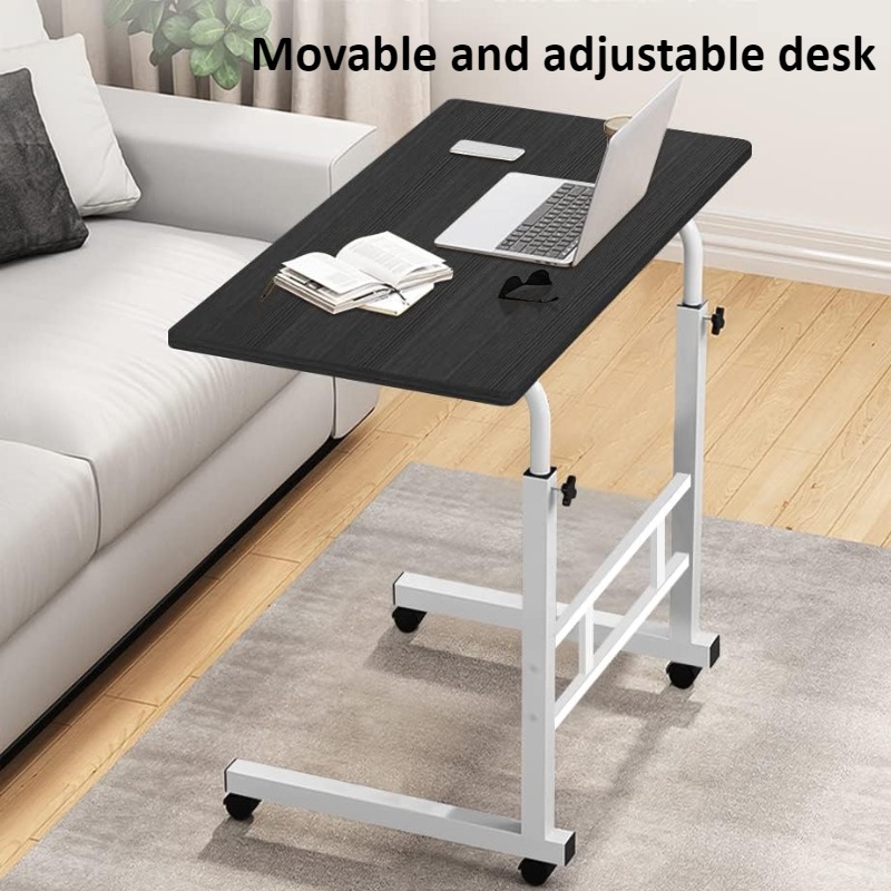 Desk Setup Laptop - Mesita de noche con ruedas universales,