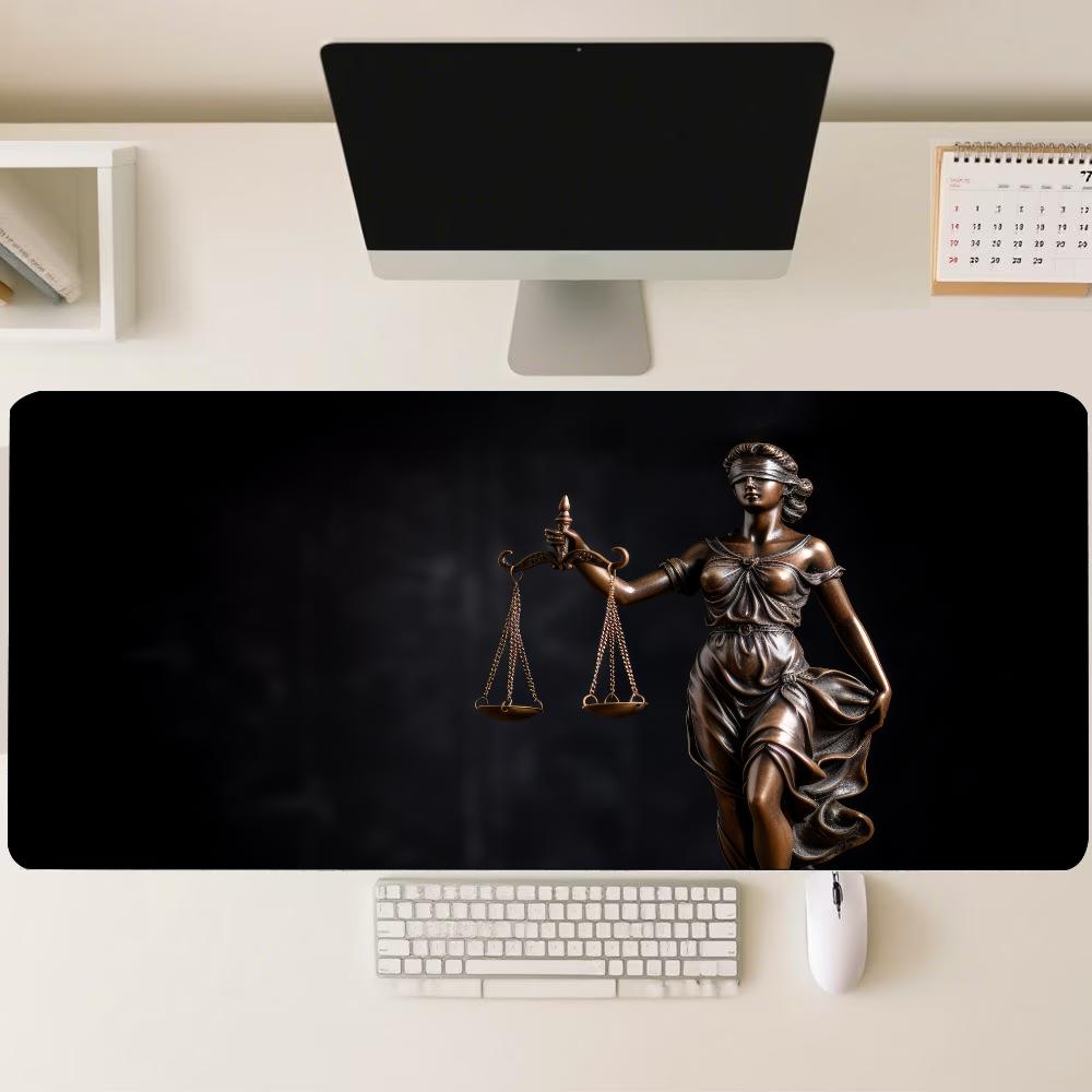 Desk Setup With Laptop - Alfombrilla de Ratón Grande para Escritorio