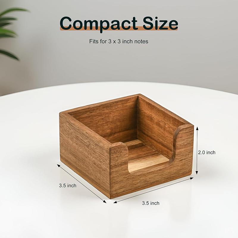 Sticky Memo Holder - Organizador de Escritorio Minimalista de Madera,