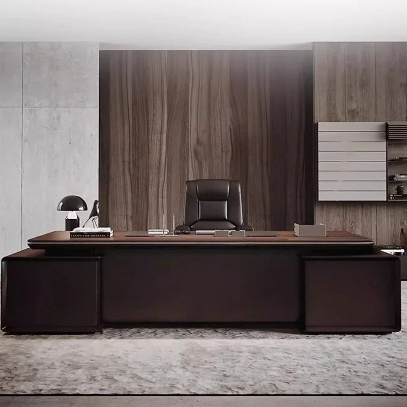 Desk Setup With Laptop - Almacenamiento De oficina moderno, configuración ejecutiva,