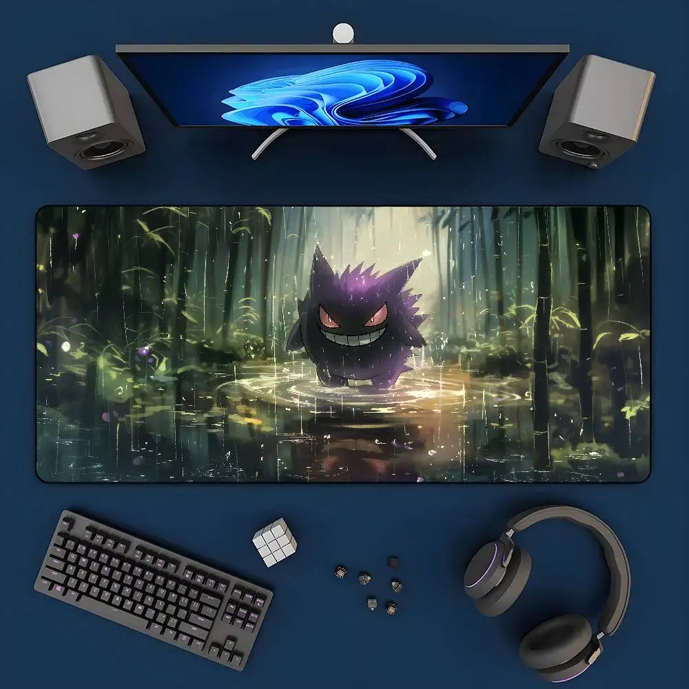Desk Setup With Laptop - Alfombrilla de ratón para juegos Pokemon,