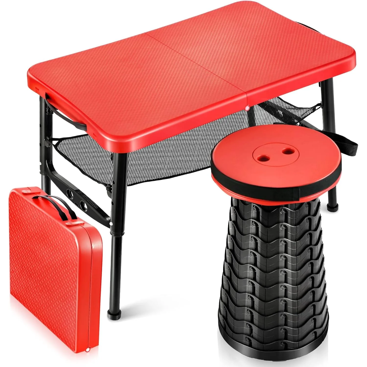 Desk Setup Laptop - Juego de mesa y taburetes plegables