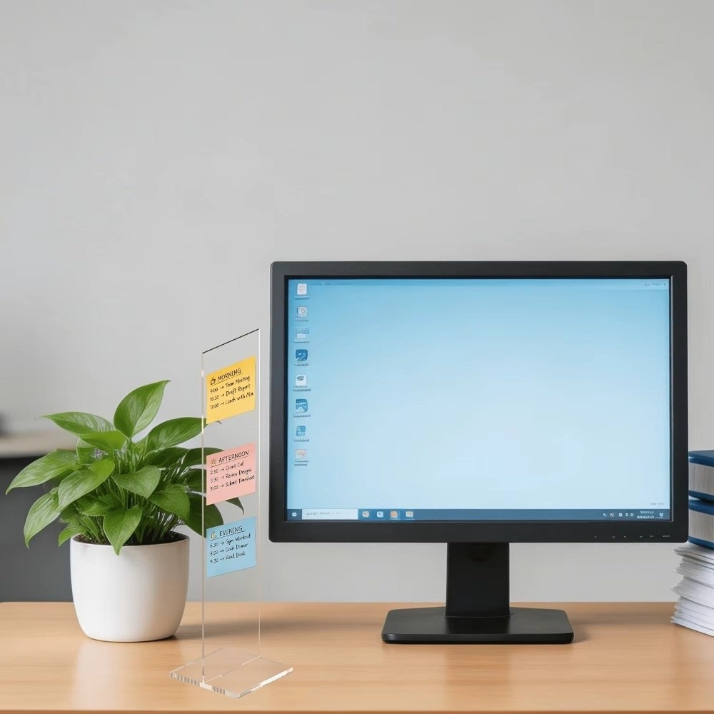Tablero de notas acrílico, sop - Sticky Memo Holder reseña y precio