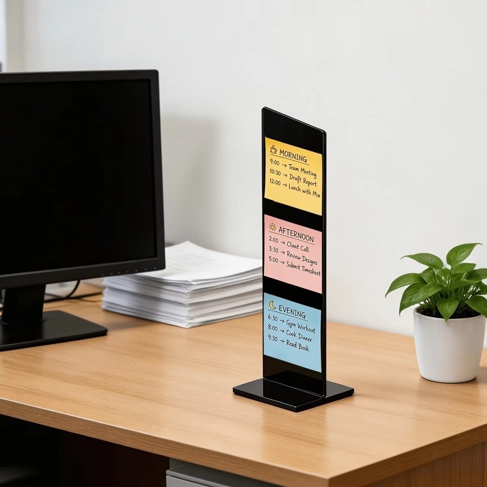Tablero de notas acrílico, sop - Sticky Memo Holder reseña y precio