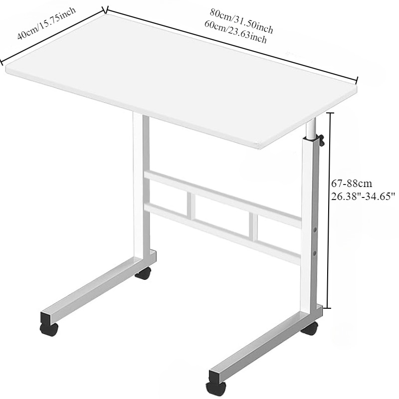 Mesita de noche con ruedas uni - Desk Setup Laptop reseña y precio