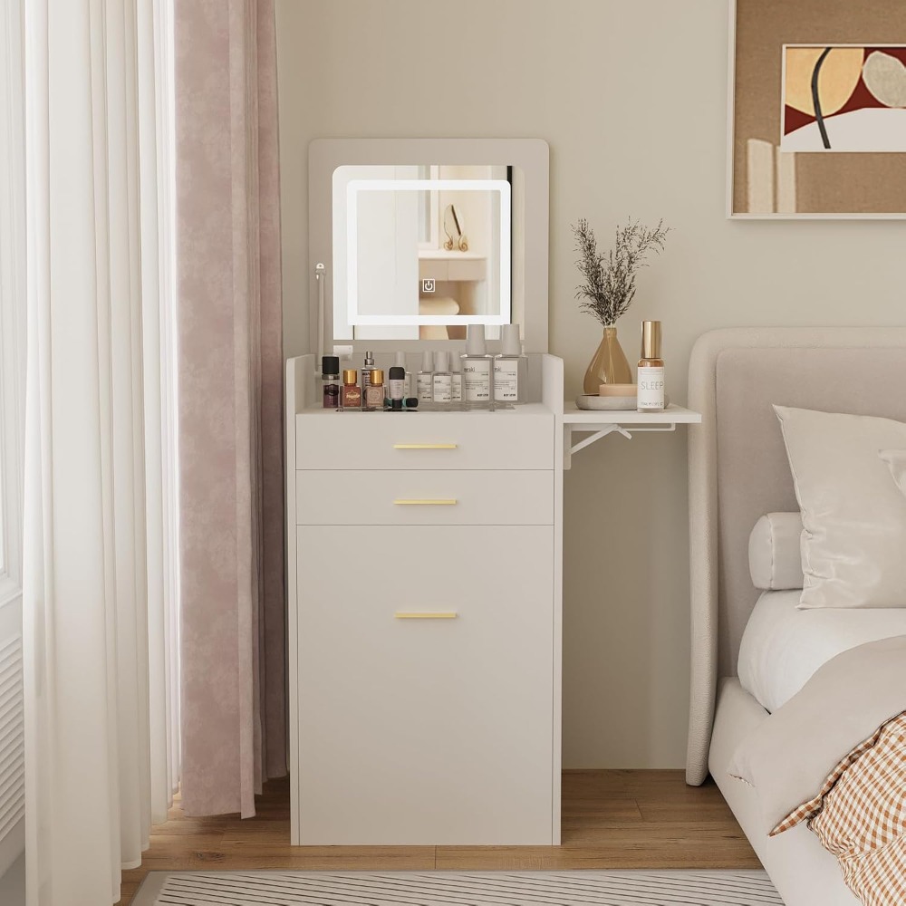 Pequeño tocador con silla, toc - Desk Setup In Small Bedroom reseña y precio