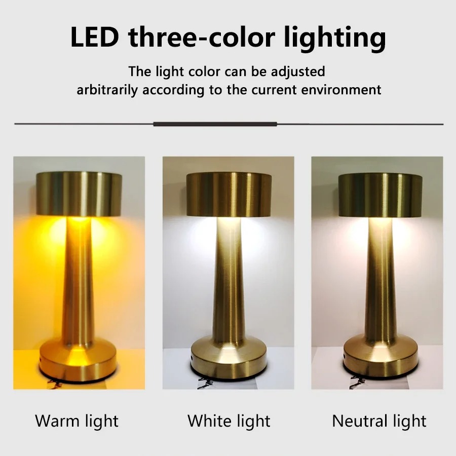 Lámpara de mesa táctil LED, lu - Desk Setup Study reseña y precio