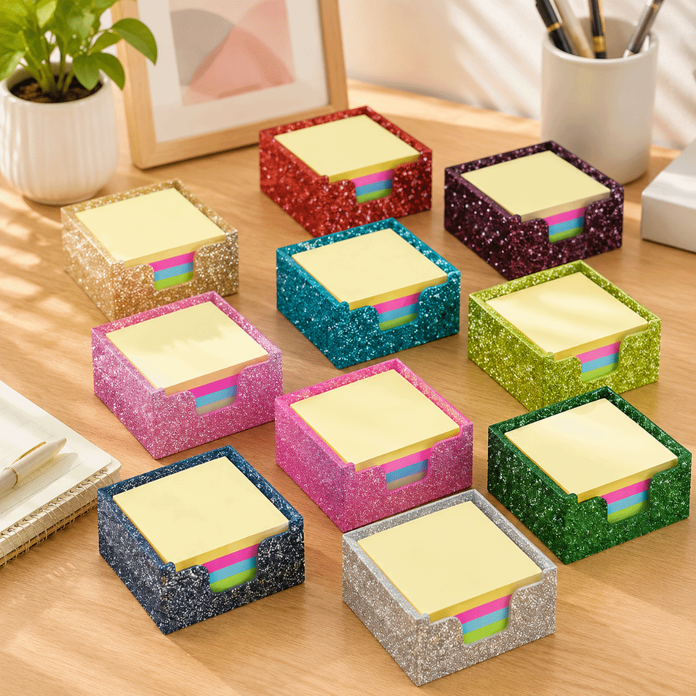 Soporte acrílico con purpurina - Sticky Memo Holder reseña y precio