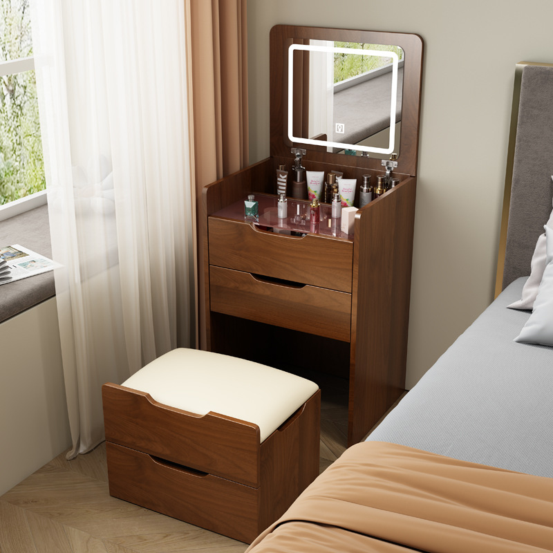 Mesa de tocador 3 en 1 (nogal) - Desk Setup In Small Bedroom reseña y precio
