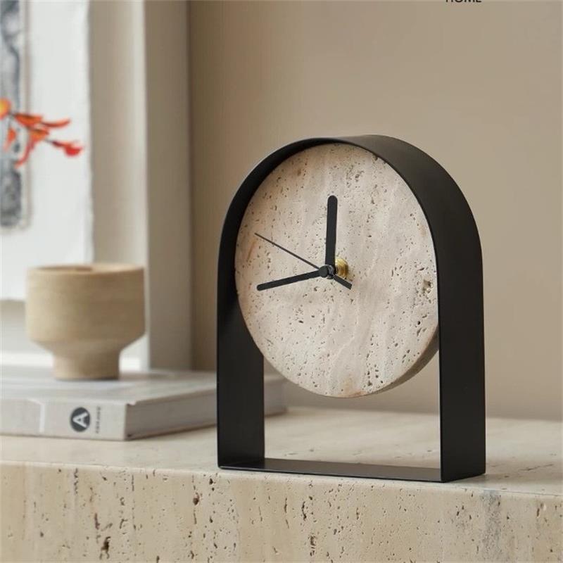 Reloj de escritorio de mármol  - Desk Setup Study reseña y precio