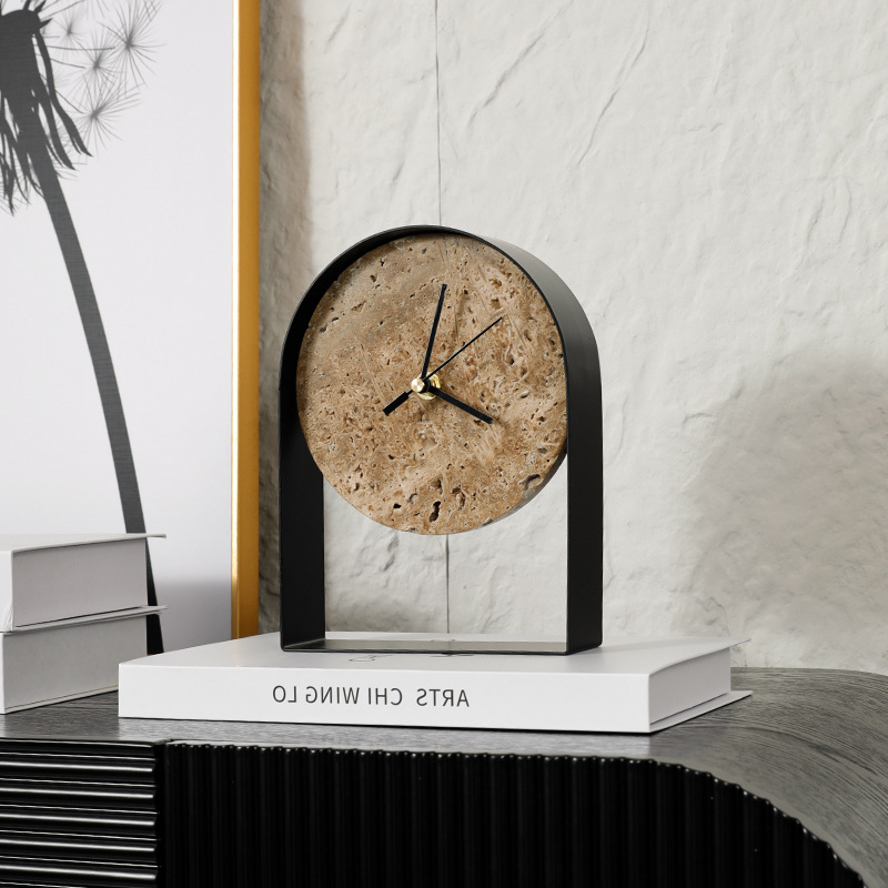 Reloj de escritorio de mármol  - Desk Setup Study reseña y precio
