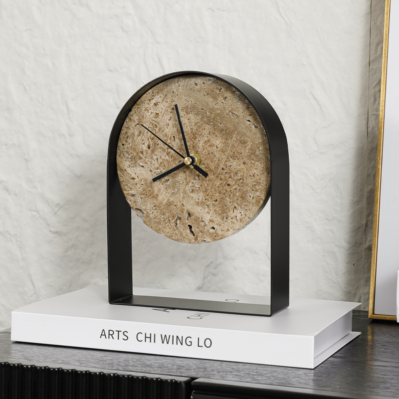 Reloj de escritorio de mármol  - Desk Setup Study reseña y precio