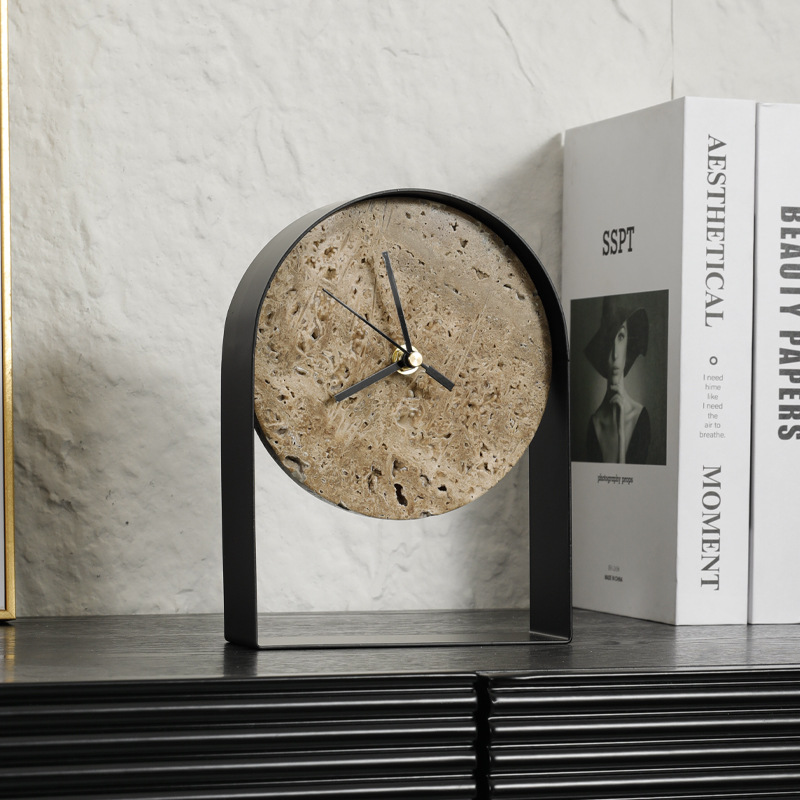 Reloj de escritorio de mármol  - Desk Setup Study reseña y precio