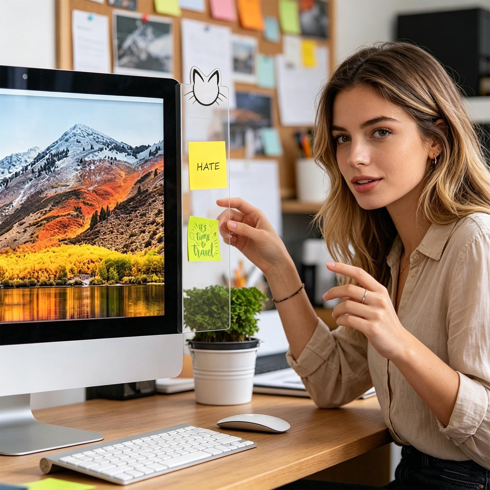 Tablero de notas para monitor, - Sticky Memo Holder reseña y precio