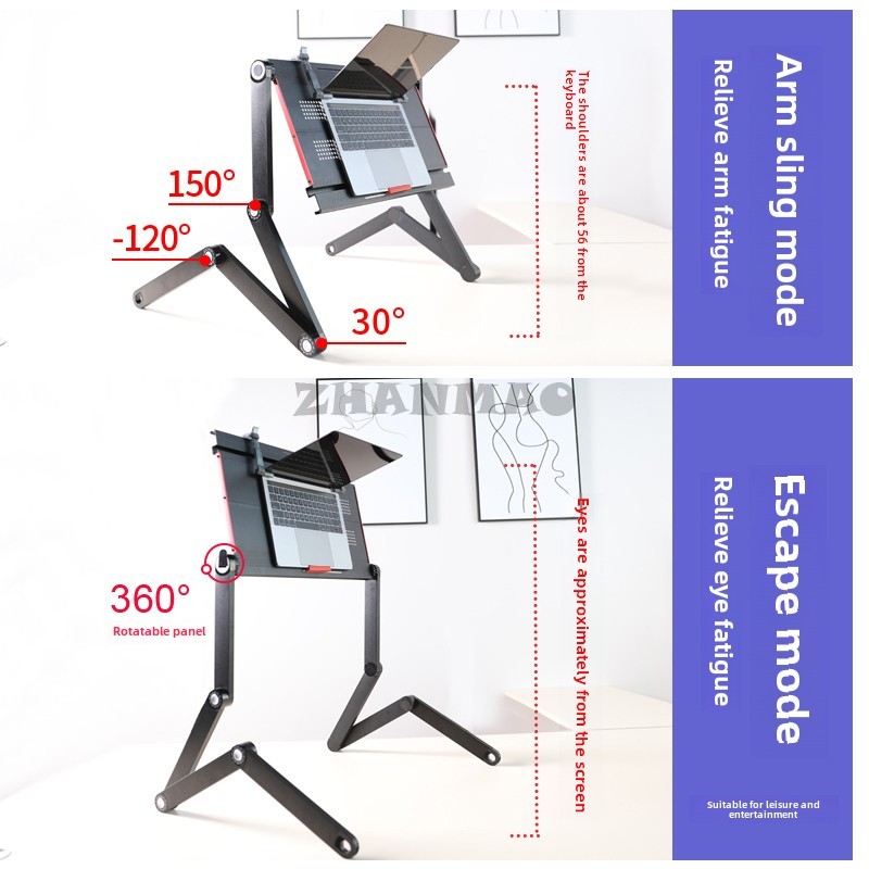 Lying Flat en la cama, escrito - Desk Setup Laptop reseña y precio