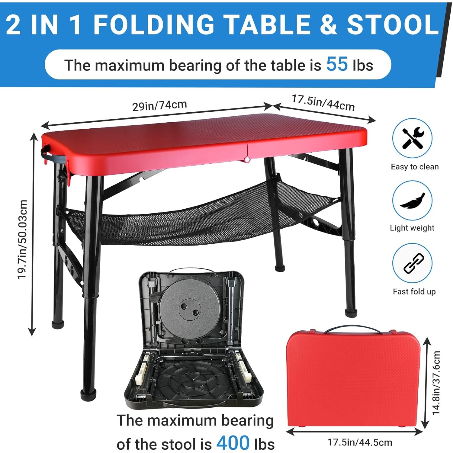 Juego de mesa y taburetes pleg - Desk Setup Laptop reseña y precio